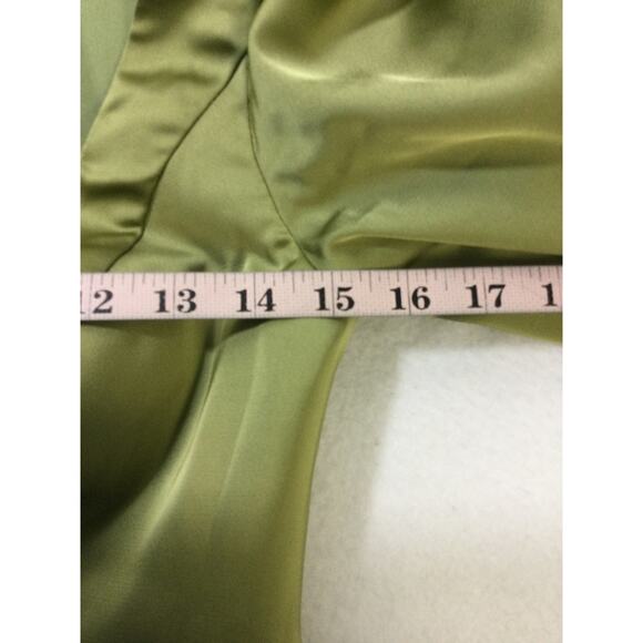 AW BRIDAL 2 XS fennel seed green Etta satin formal bridesmaid maxi dress NEW b85 - Picture 7 of 10